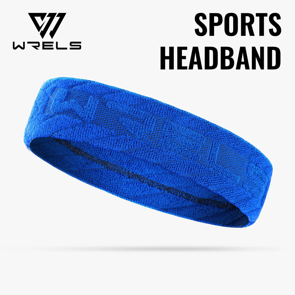 WRELS Sweatband Headband Terry Cloth Absorbent Thick Yoga Running Basketball Gym Workout Athletic Men Women Sport Hair Band
