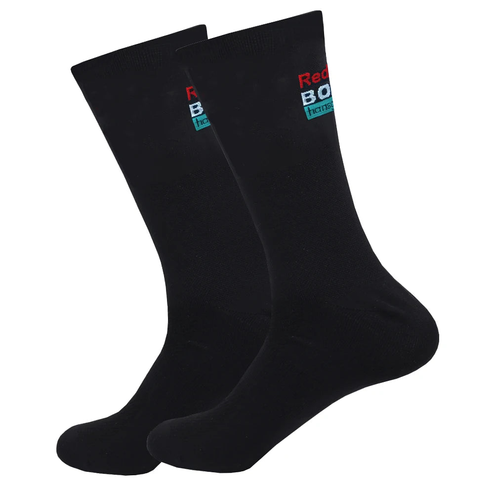 White TREKKING Cycling Socks Non Slip UAE Team Soccer Socks Cushioned Breathable Running Yoga Basketball Bike Sports Grip Socks