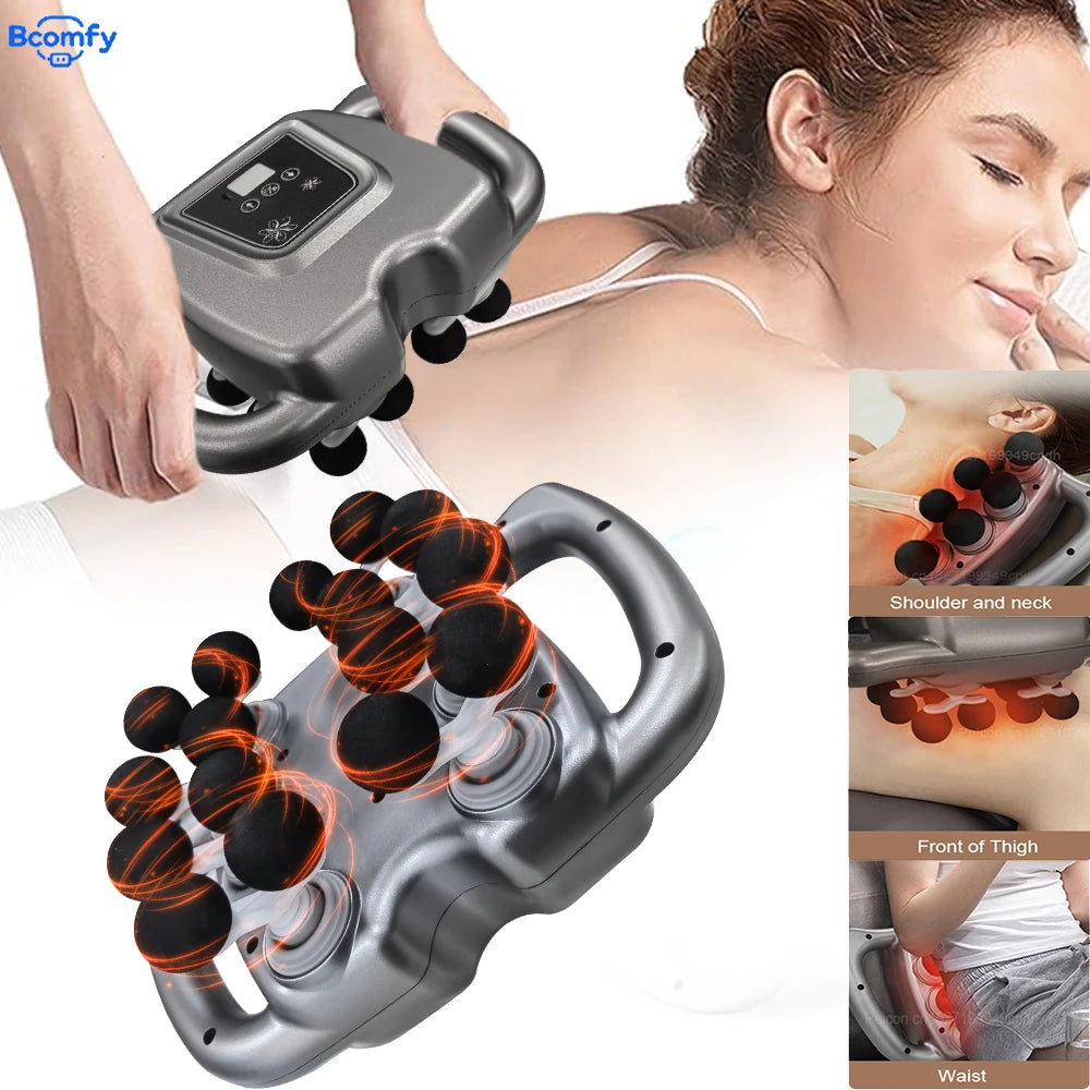 Professional Fascia Massage Gun Neck Waist Massage Machine16-Head Wireless Massage Gun Full Body Muscle Relaxation Pain Relief