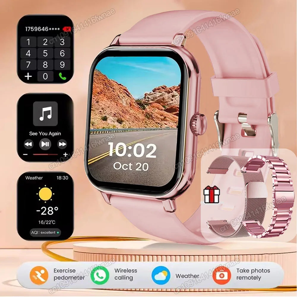 Smart Watch For Android IOS Watches 2.01inch HD Display Bluetooth Call Message Alert Music Sports Smartwatch Men Women Gift Ht30
