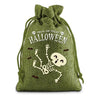 Halloween Burlap Drawstring Bag Linen Drawstring Organizer Gift Bag Trick Or Treat Candy Bag For Halloween Birthday Party Kids