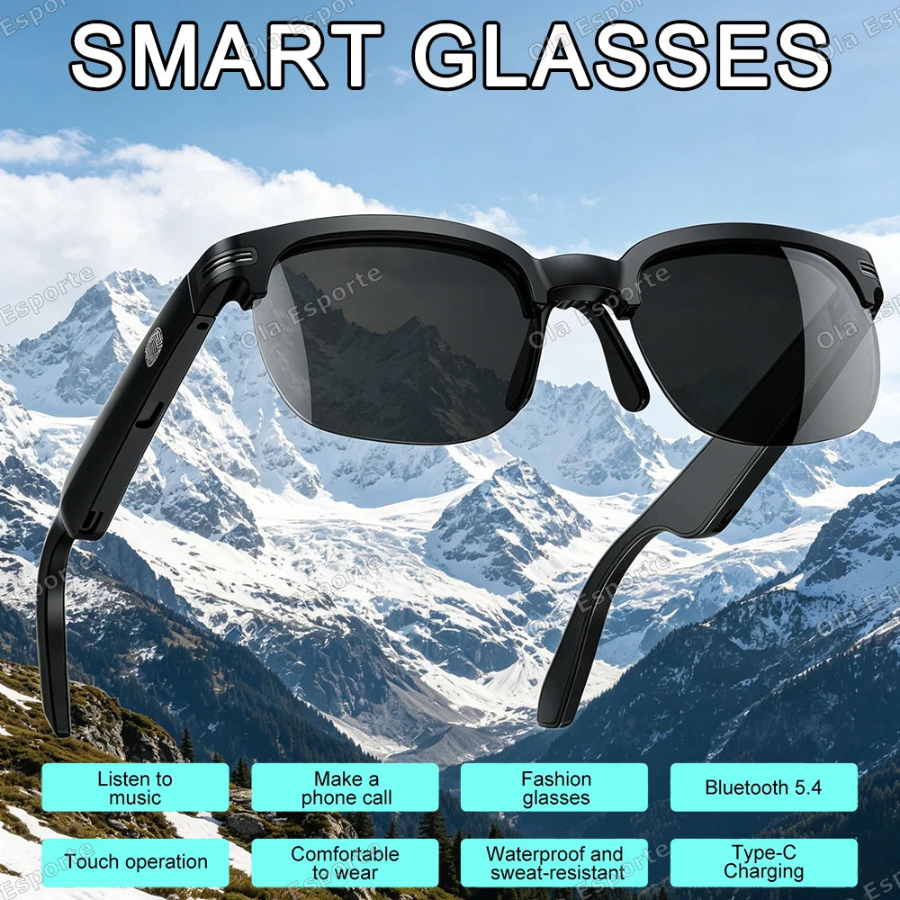 Smart Glasses For Men Women Sunglasses Outdoor Waterproof Touch Control Bluetooth Call Music Playback Smart Audio Glasses Q01