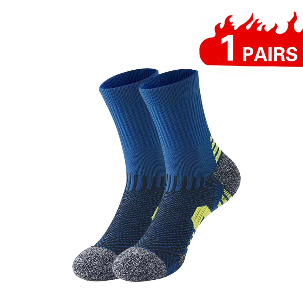 3/1 Pairs Professional Sport Socks Men's marathon running Compression Long Socks Outdoor Mountain climbing Training Short Sox
