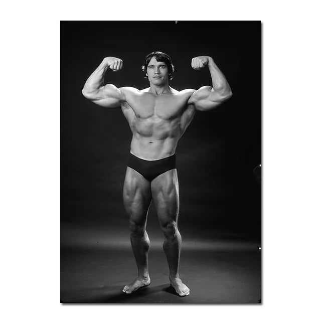 Bodybuilding Famous Character Pictures Arnold Schwarzenegger Fitness Art Posters Wall Art Canvas Painting for Gym Decor Painting
