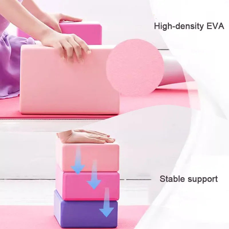 1PC Yoga Building Blocks Cubes Reinforcement Mats Sports Pilates Bricks Exercise Home Exercise Equipment Fitness Eva YJZ01
