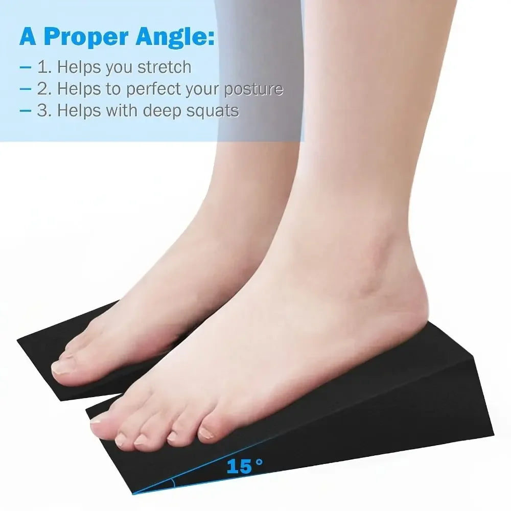 1 Pair Incline Design Yoga Squat Wedge Adjustable Leg Recovery Triangle Yoga Blocks Stability Training Calf Stretch