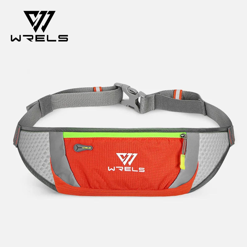 WRELS Waterproof Waist Pack with Adjustable Belt Slim Utralthin Waist Bag Breathable Running Gym Marathon Cycling Waist Belt Bag