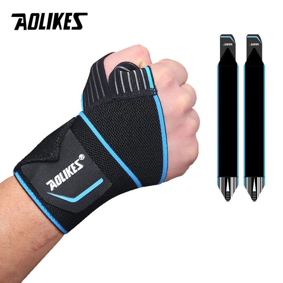 AOLIKES 1 Pair Wrist Brace with Thumb Support Wrist Compression Straps for Workouts, Gymnastics, Weightlifting, Men, Women