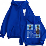 Hit Me Hard and Soft Tour 2025 Zipper Hoodies High Street Fashion Trend Zip Up Sweatshirts Men Women Casual Oversized Pullovers
