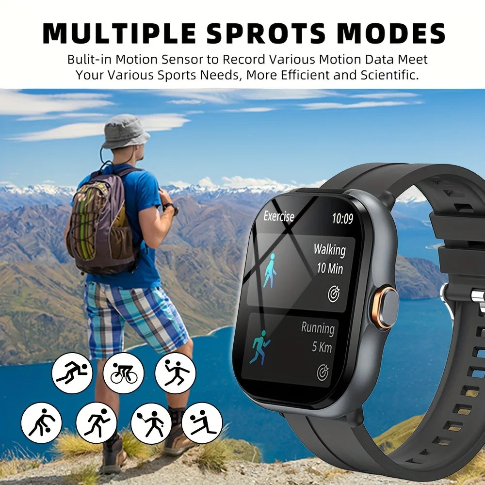 Smartwatch with Built-in TWS Earbuds | 2.01-inch Display, Call/SMS Notifications, Multiple Sports Modes, Pedometer