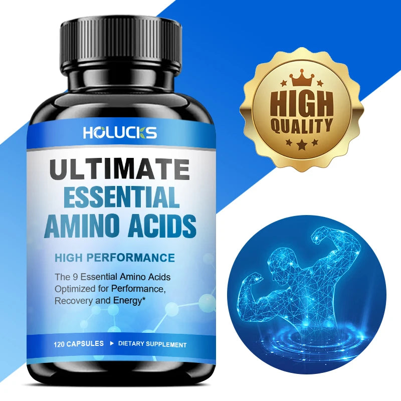 Advanced Body Building Amino Acid Capsules-Helps Increase Strength, Endurance, Protein Synthesis, Build Muscle Mass, Abs, Energy