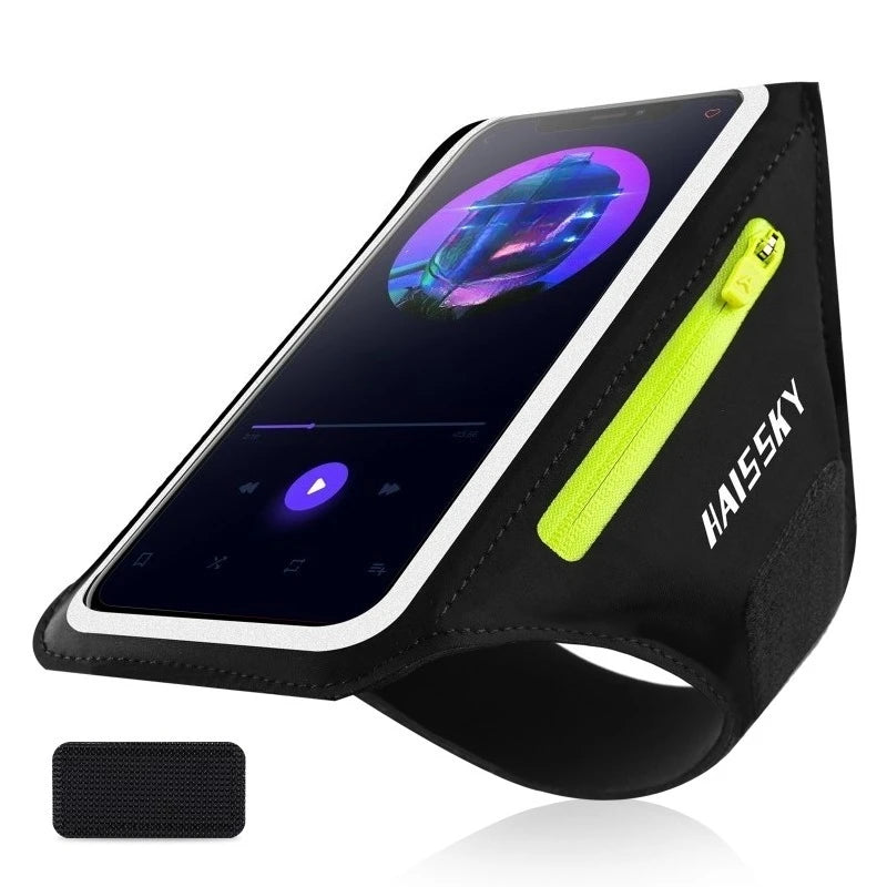 Haissky Zipper Running Bags For iPhone 17 16 5 14 13 Pro Max Air Plus 16E Samsung Xiaomi Men Women Outdoor Sports Armband Holder