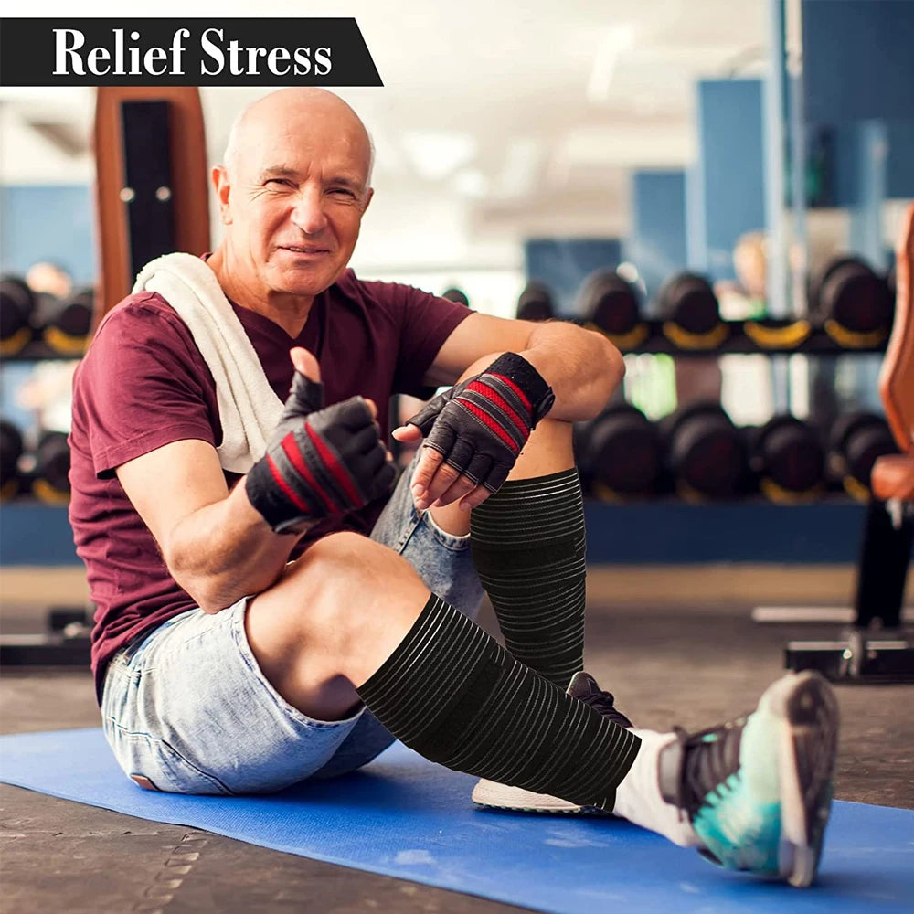 Full-Length 40-300cm Knee Elbow Support Wrap | Adjustable Strap for Sports, Gym & Fitness | Wrist Ankle Pain Relief Bandage Cuff