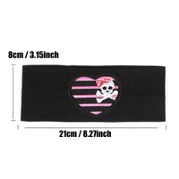 Unisex Punk Girl Skull Out Eyelets Wide Elastic Headband Halloween Rock Steampunk for Sport Women Men Headbands Hair Accessories