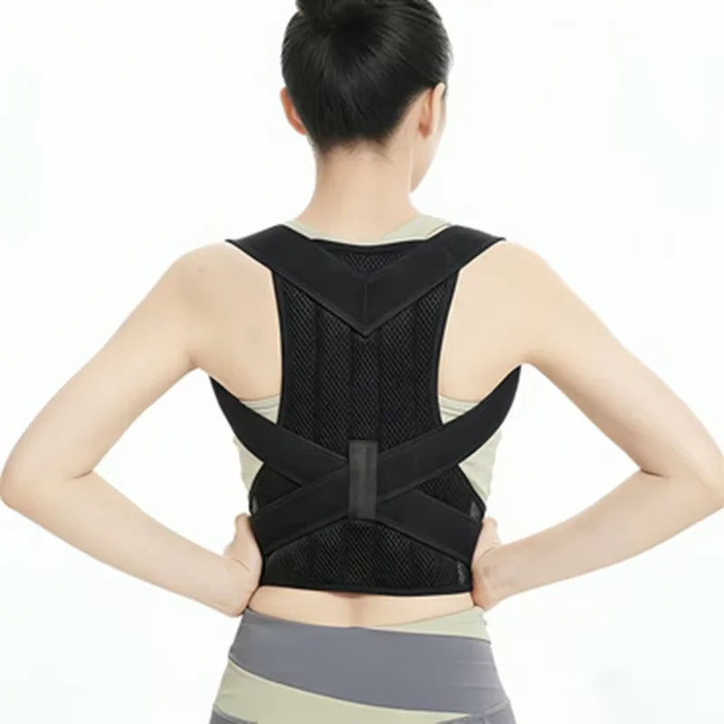 Reinforced Belt Lumbar Column Posture Corrector Vest Adjustable Back Support Strap Shoulder Spine Brace Neck Stretcher Trainer