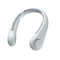 JISULIFE Portable Neck Fan, 4000mAh Battery Rechargeable, 5 Speeds Adjustable, Twistable Hands-Free Bladeless Neckband for Sport