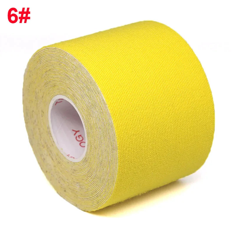 2.5-10cm Sports Kinesio Tape Muscle Kinesiology Elastic Knee Pain Relief Strain Patch Athletic Recovery Stickers Fitness Bandage