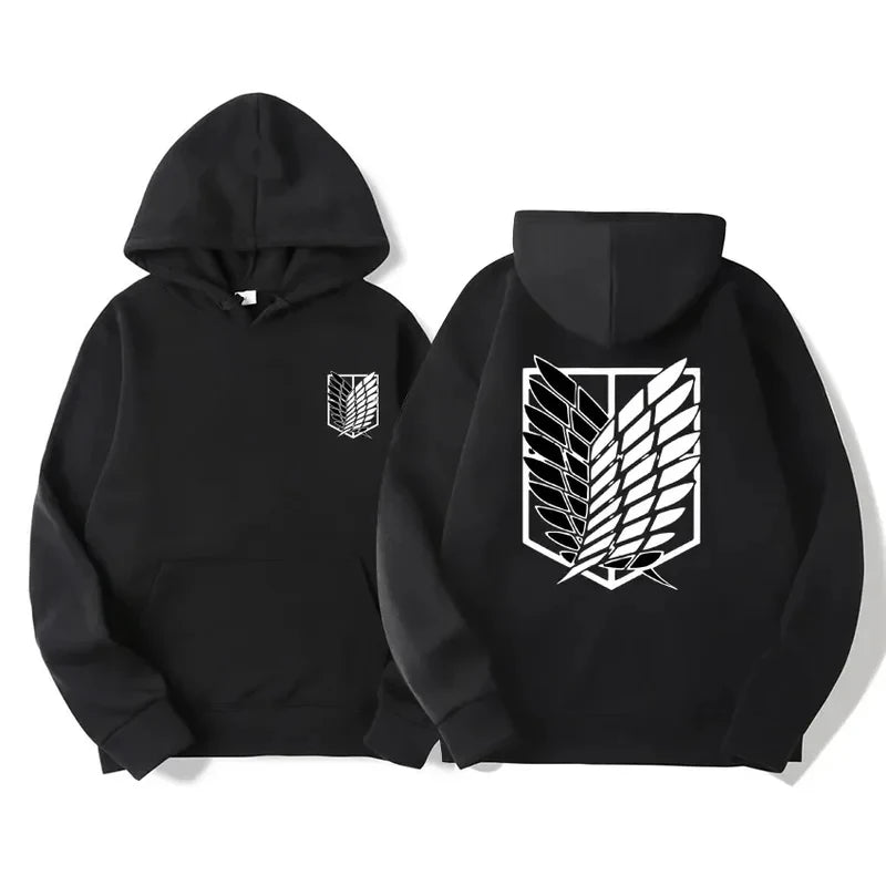 Japan Anime Attack on Titan Men Hoodies Spring Autumn Hip Hop Casual Pullover Top Hoodie Fashion Sweatshirts Jogging Sportswear