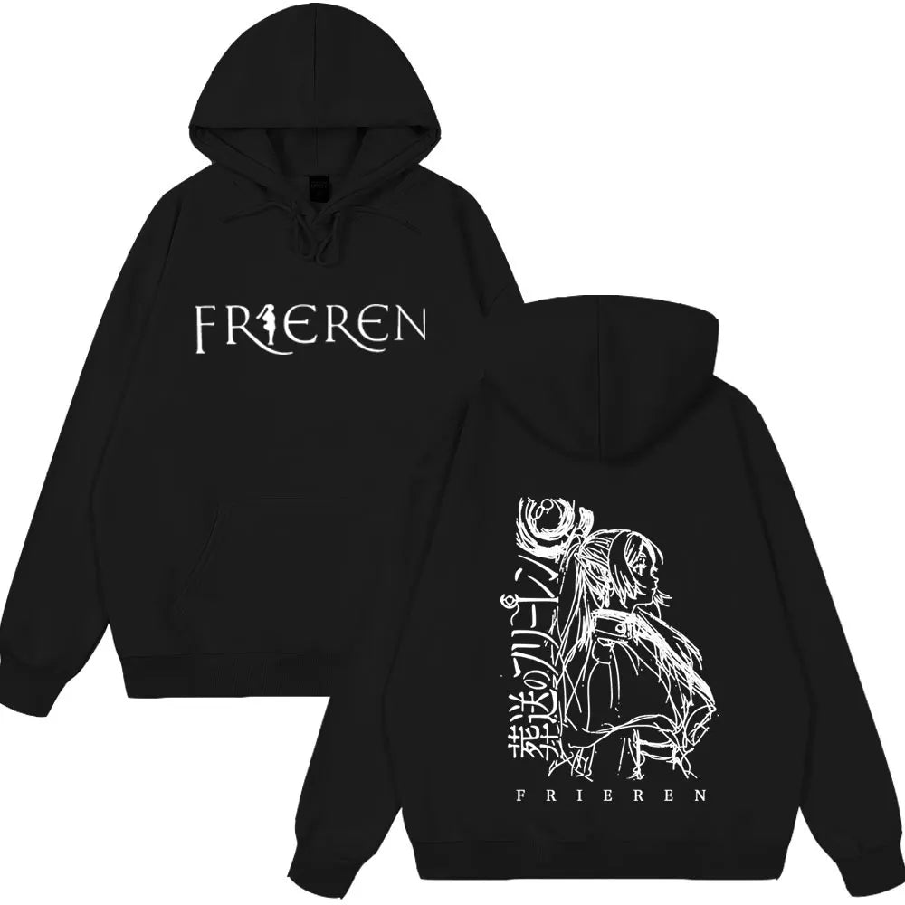 Anime Frieren: Beyond Journey's End Hoodies Men's Women Clothes Fashion Fleece Sweatshirts Winter Fashion Funny Style Clothing
