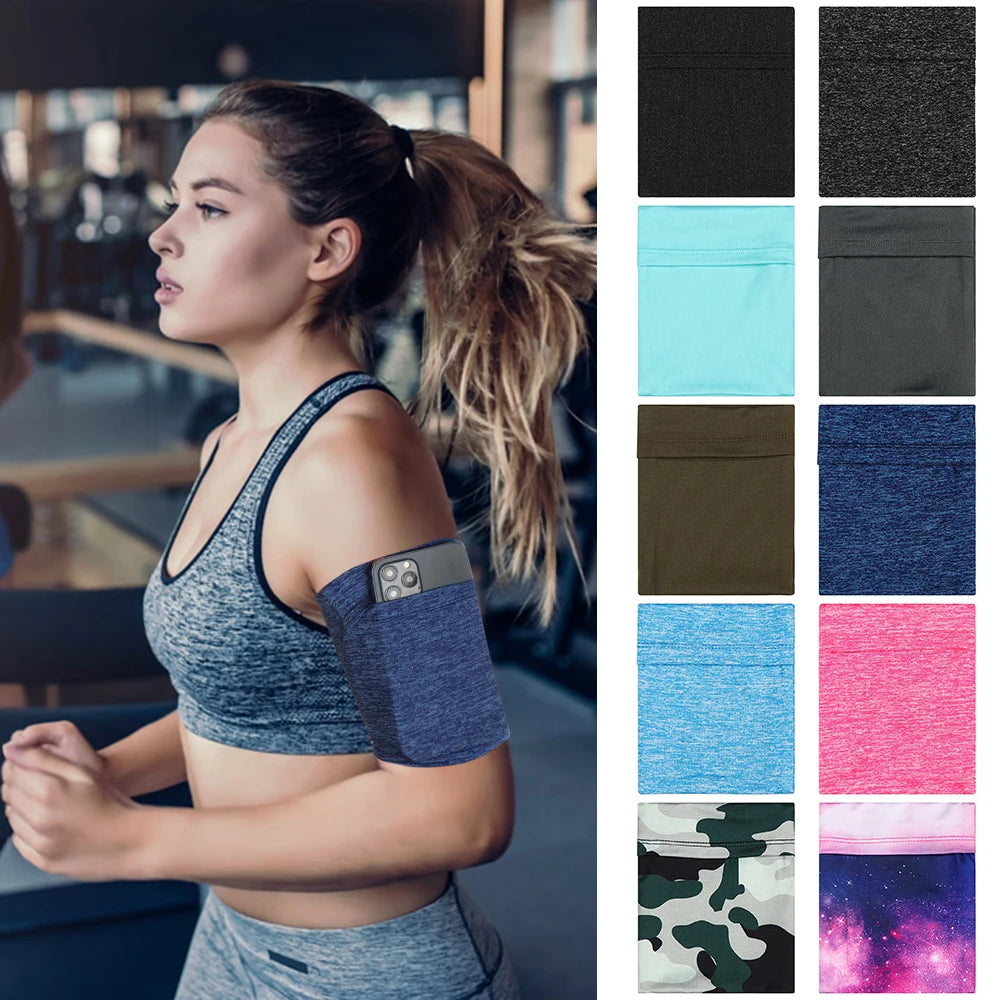 Universal Portable Elastic Mobile Phone Arm Bag Running Bags Sports Armband Men Women Colorful Simple Fitness Gym Bags Pouch