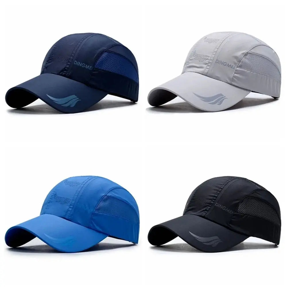 Running Hiking Quick Dry Baseball Cap Sun Protection Breathable Sports Cap Adjustable Casual Snapback Hat Golf Tennis