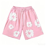 2026 Summer New Men's Navy Wreath 3D Print Sweat Shorts Oversized Pants, Suitable for Daily Wear and Training Kids