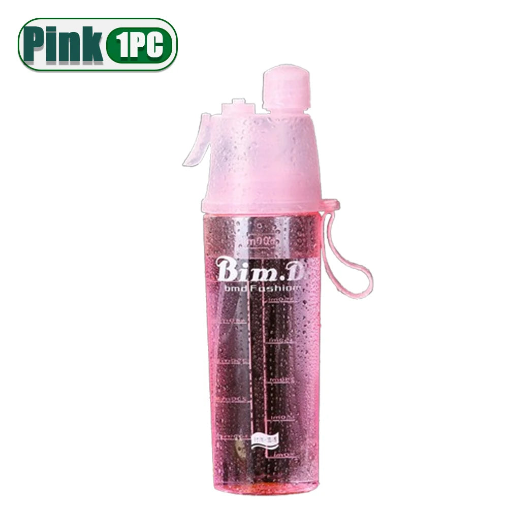 2 in 1 Spray Water Bottle Portable Cooling Hydration Cup for Outdoor Sports Travel Camping Summer Gift for Fitness Lovers