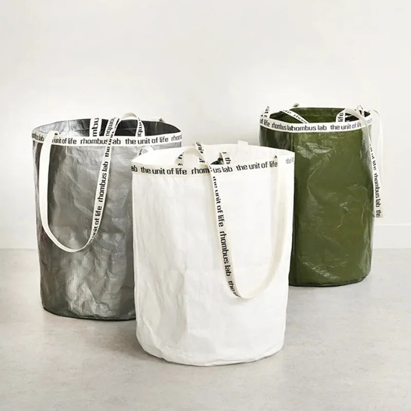 Large Capacity Drawstring Storage Bag, Foldable Waterproof Organizer Pouch for Outdoor, Travel & Beach