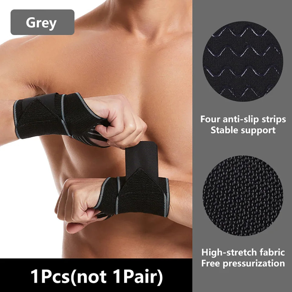 1PCS Adjustable Wristbands Wrist Support Bracer Gym Sports Wristband Carpal Protector Breathable Injury Wrap Band Strap Safety