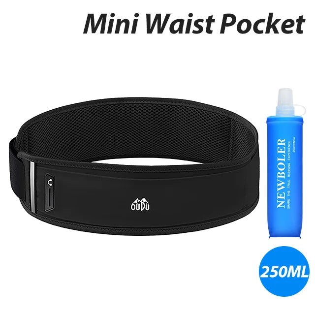 NEWBOLER Running Waist Bag Men Women Invisible Trail Running Belt Hydration Waist Pack Phone Holder Gym Fitness Marathon