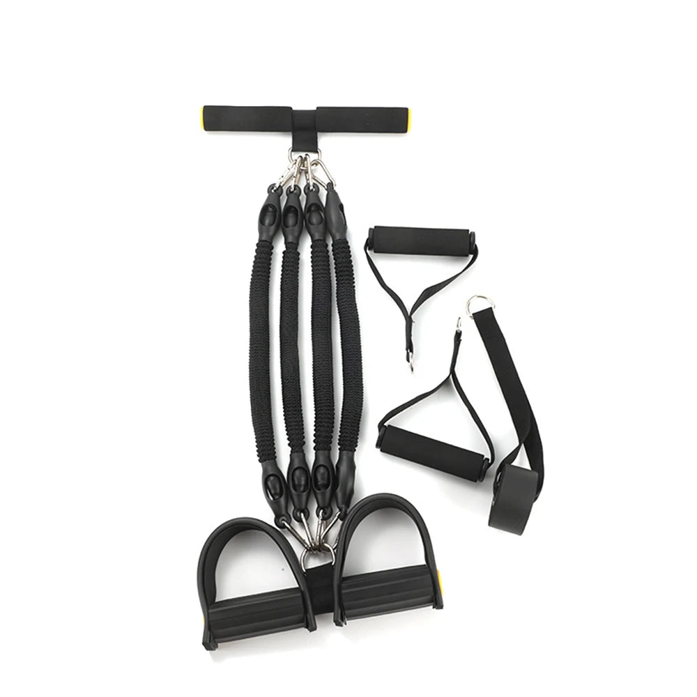 50-100LBS Pedal Tension Rope Men Abdominal Strengthen Elastic Band Tension Rope Expand Chest Strength Exercise Fitness Equipment