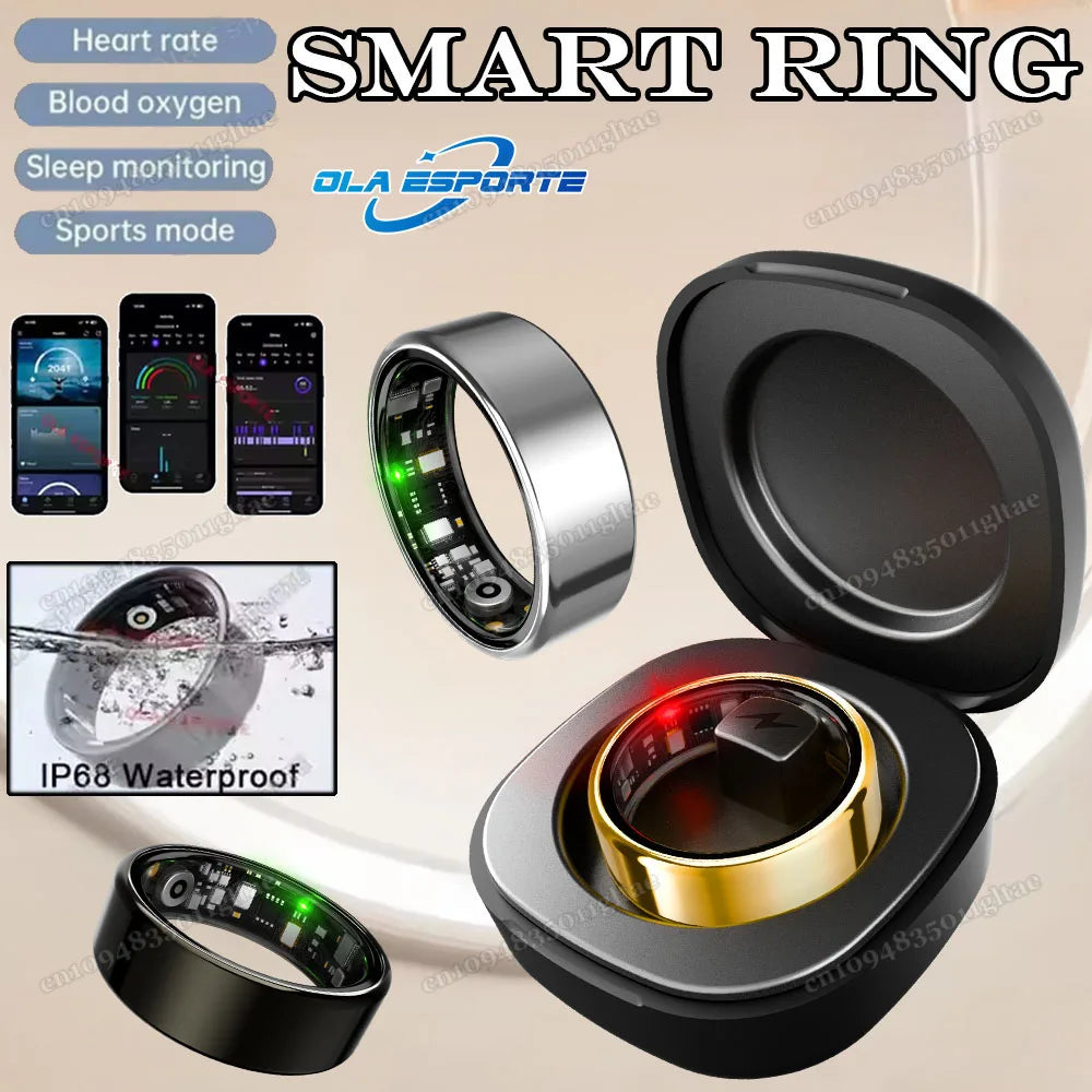 Smart Ring Bluetooth Call Heart Rate Blood Pressure Monitor Men Womenes Smartring 5ATM Waterproof Health Multi Sports Ring HT30