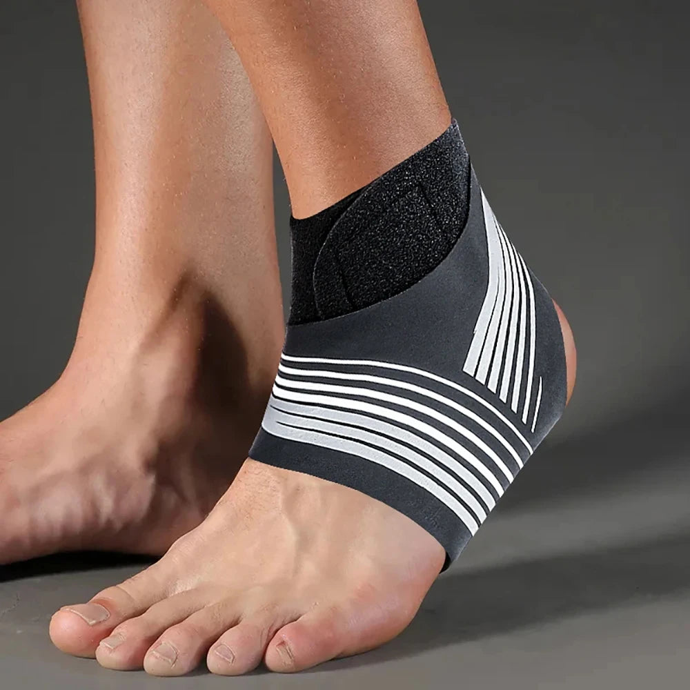 2 Piece Sports Ankle Compression Strap Ankle Support Stabilizer Tendon Pain Relief Strap Basketball Soccer Ankle Protector