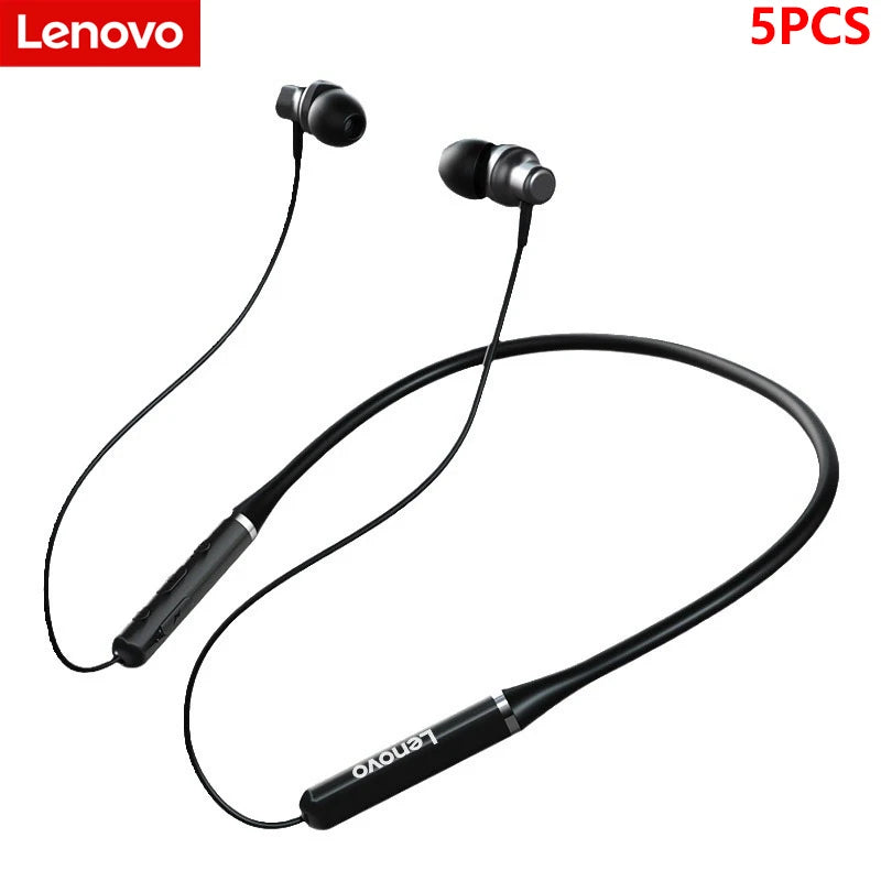 Original Lenovo HE05X Bluetooth 5.0 Sports Neckband Earphones HiFi Stereo Sound Music Headphone Long Battery Life HD Call Earbud