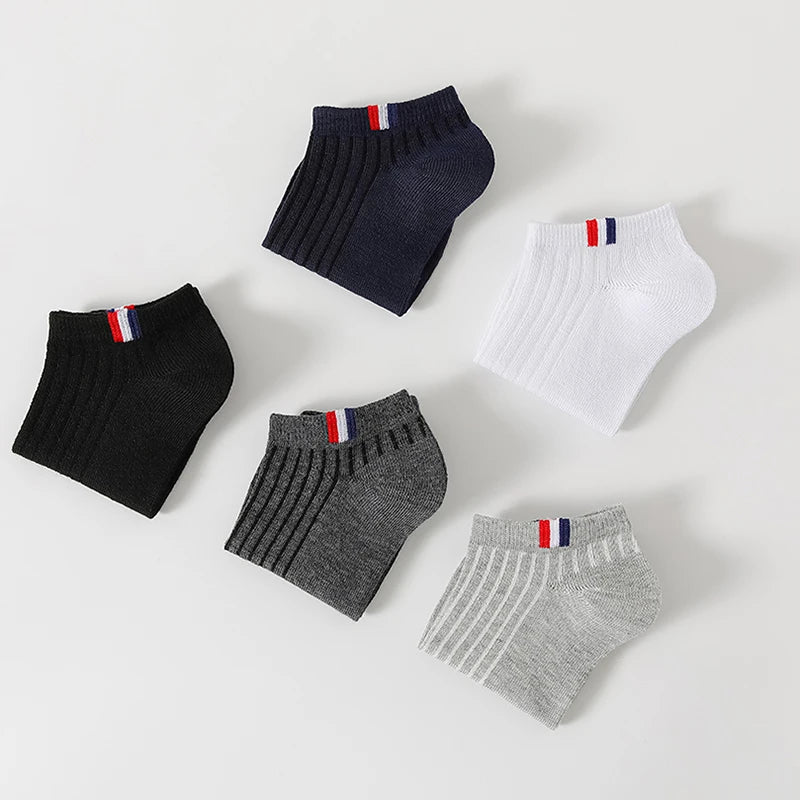 10/20 Pair Neutral Solid Color Low-Top Sports Socks Spring Summer Sweat Absorbing Breathable Comfortable All-Season Leisure Sock