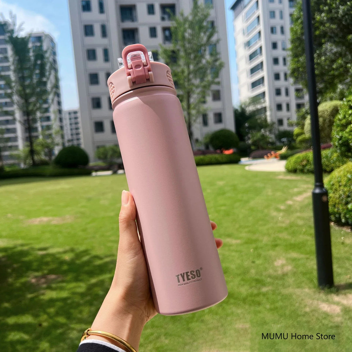 TYESO 600/750ML Stainless Steel Thermo Bottle Car Thermal Cup Sports Water Bottles Keep Cold and Hot Vacuum Flasks Insulated Cup