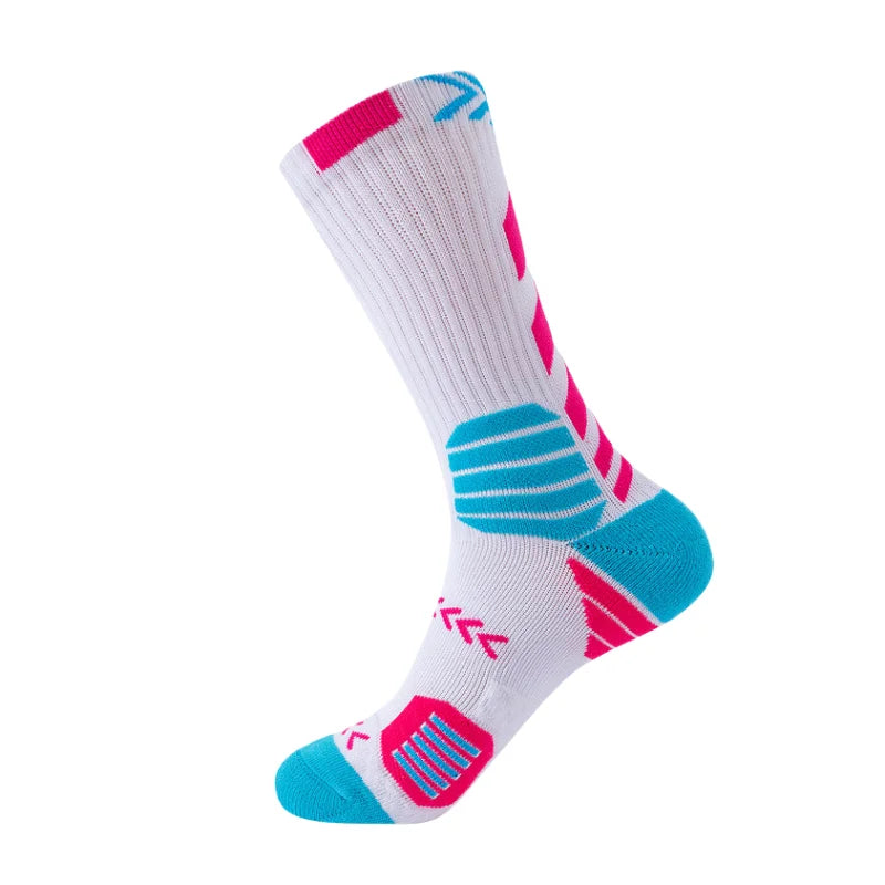 1pair Men's Cotton Sports Sock Comfortable Fashion Cotton Breathable Middle Tube Socks Soft Shock-Absorbing Breathable Male Sox