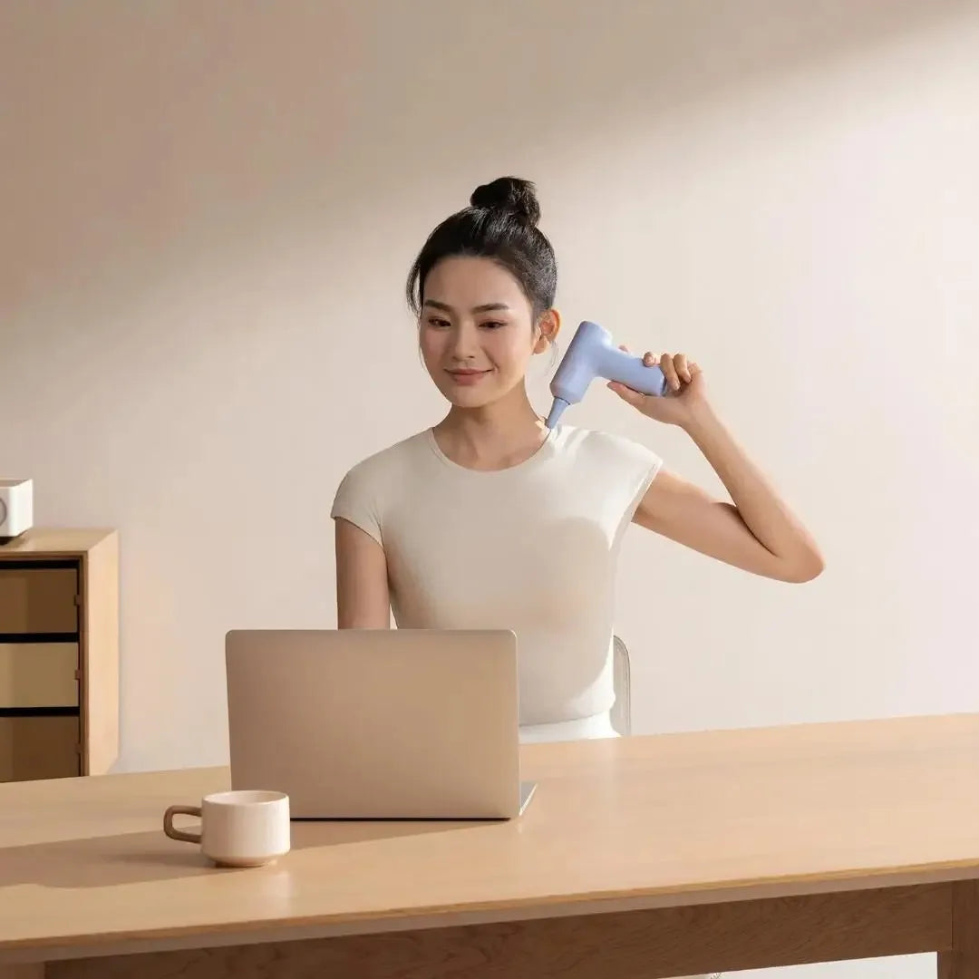 New Mijia Mini Fascia Gun 3 Portable Muscle Massage Gun Thrust Brushless Silent Motor 3 Massager Heads Relax Body Type-C CN