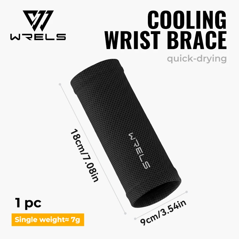 WRELS Wristband Cooling Absorbent Sweatband Breathable Quick Dry Sport Wrist Support Basketball Running Tennis Band Wrist Wrap