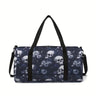 Skull Flower Large Capacity Luggage Bag  For Boy And Girls Best Gifts 2D Flat Cartoon Travel Duffels Hand Bag For Children