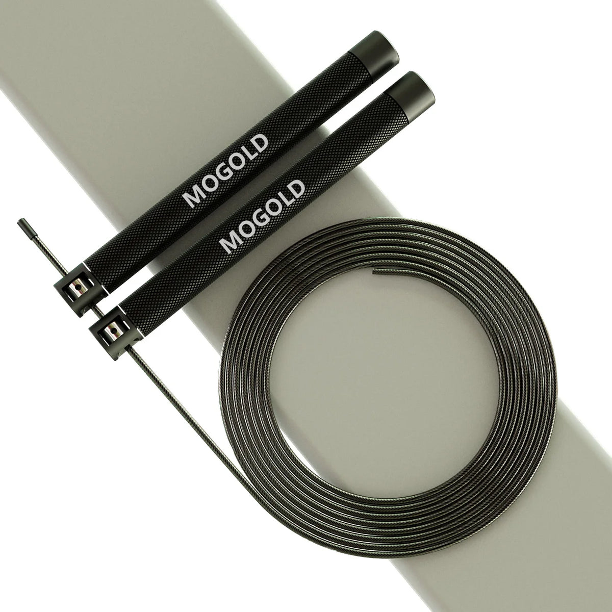 MOGOLD Ultra-durable Wire Jump Rope | Non-slip Handles with Comfortable Grip, Professional Fitness