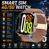 New upgrade 5G/4G Full Network Smart Watch AMOLED 2100mah Rotating Camera GPS WIFI Google APPS Download Smartwatch phone iOS