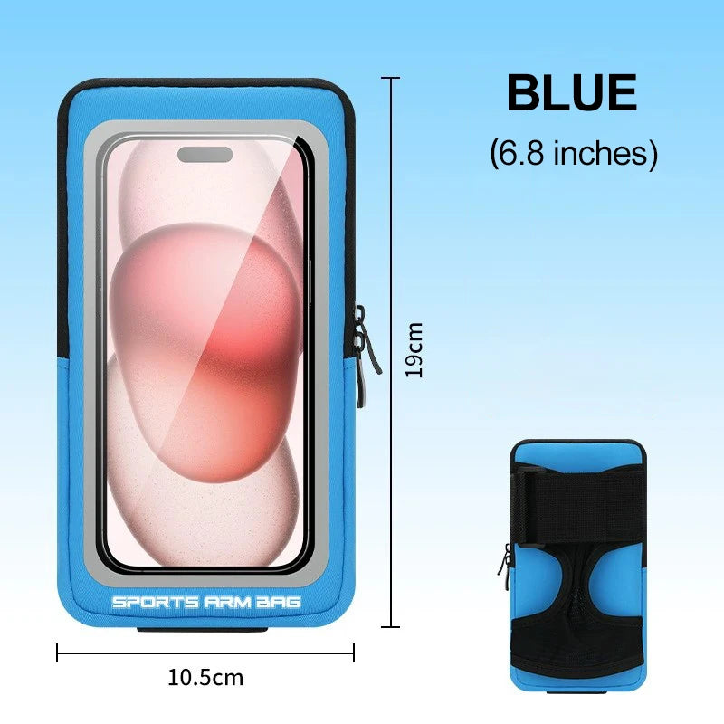 Unisex Running Wrist Bag Compatible Travel Outdoor Sports Arm Bag Phone Holder Waterproof Lightweight Adjustable Wrist Armbands