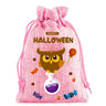 Halloween Burlap Drawstring Bag Linen Drawstring Organizer Gift Bag Trick Or Treat Candy Bag For Halloween Birthday Party Kids
