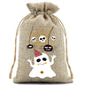 10pcs10X15cm Halloween Linen Drawstring Gift Bag Trick or Treat Party Children's Small Gifts Candy Packaging Storage Bag