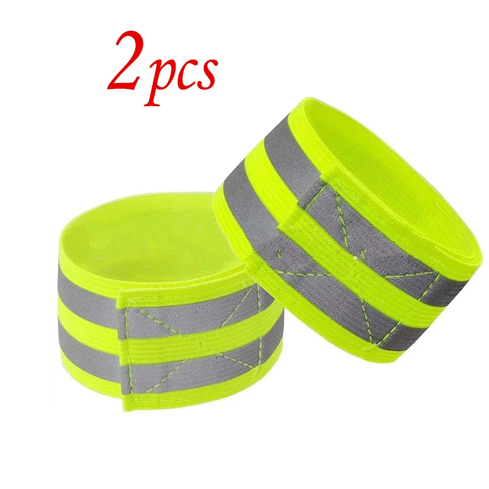 1~10pcs Reflective Bands Wristbands for Cycling Running Arm Wrist Ankle Bands High Visibility Reflect Straps Reflector Tape