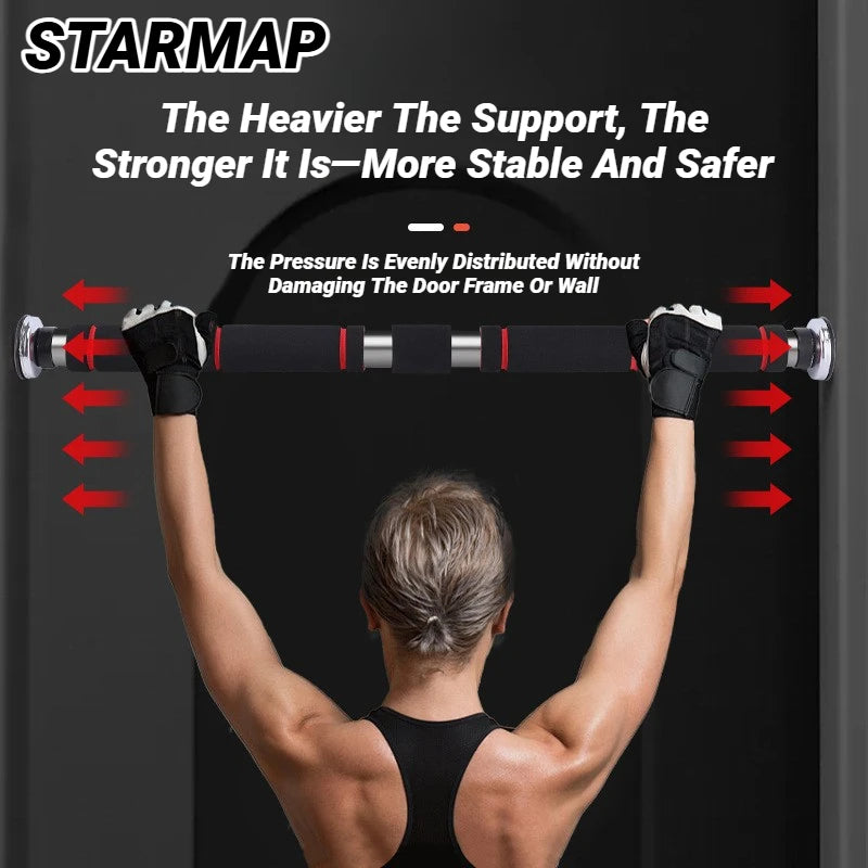 150kg Adjustable Door Horizontal Bars Exercise Home Workout Gym Chin Up Pull Training Bar Sport Fitness Wall Tension Muscle