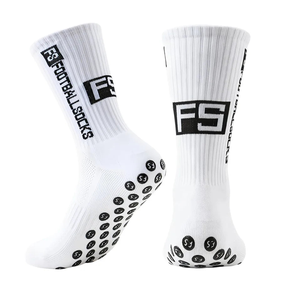 1 Pair Men's Women's Anti Slip Grip Baseball Rugby Breathable Shockproof Towel Bottom Athletic Exercise Socks