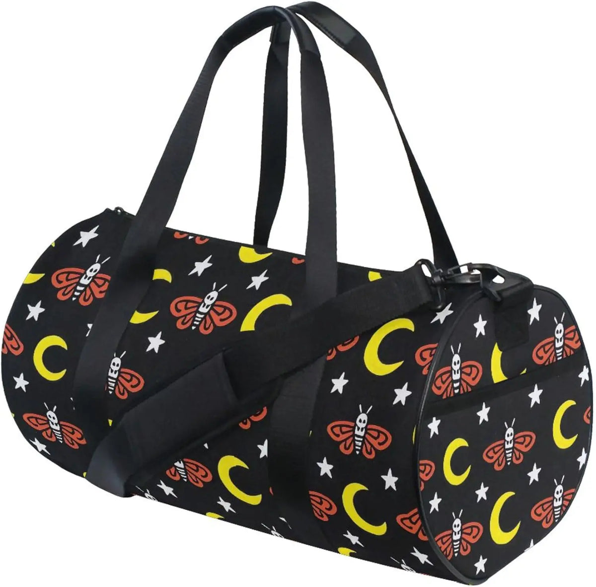 Sports Duffel Bags Gothic Skull Butterfly Athletic Gym Bag Overnight Workout Travel Tote Luggage for Men Women Yoga