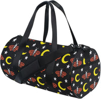 Sports Duffel Bags Gothic Skull Butterfly Athletic Gym Bag Overnight Workout Travel Tote Luggage for Men Women Yoga